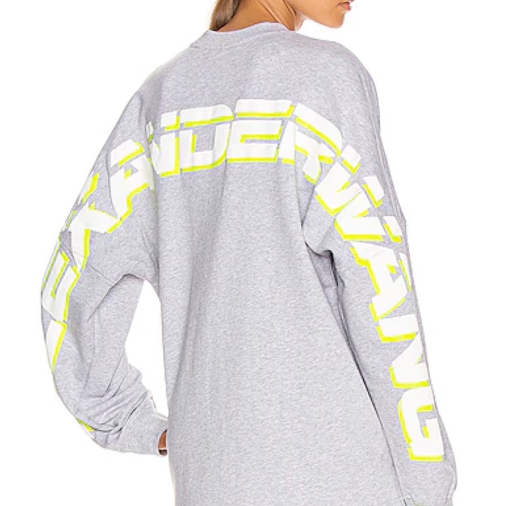 ALEXANDER WANG long sleeve logo sweatshirt in heather grey